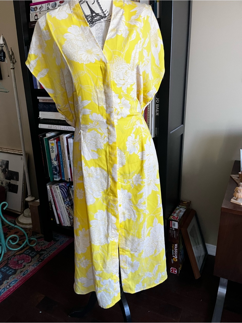 H&M Yellow and Cream floral Maxi Dress